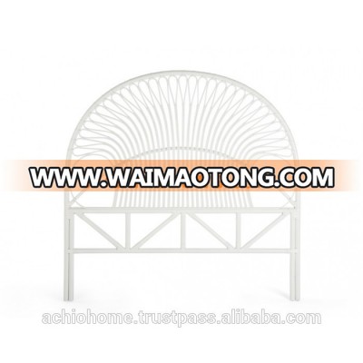 ACHIO Vietnam natural rattan headboard with white rattan construction and plastic strip SGS, INTERTEK (skype: rock4h)