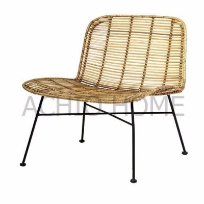 Wholesale relax rattan chair, indoor rattan chair, steel tube frame chair