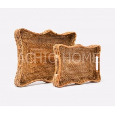 Vietnam hand woven rattan bamboo tray for gift