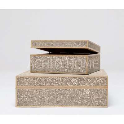 ACHIO Vietnam BO45_mdf base-faux shagreen boxes for decoration SGS, INTERTEK (skype: rock4h)